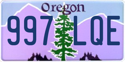 OR license plate 997LQE