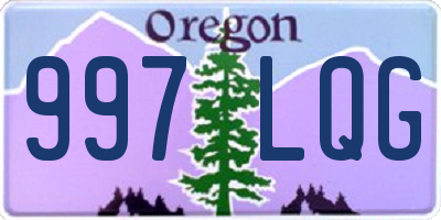 OR license plate 997LQG