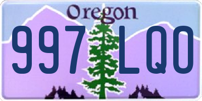 OR license plate 997LQO