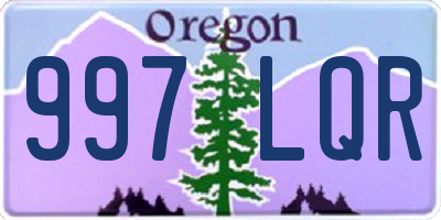 OR license plate 997LQR