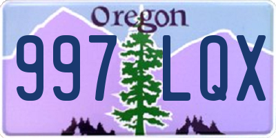 OR license plate 997LQX