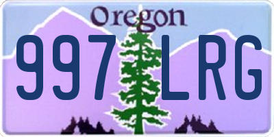 OR license plate 997LRG