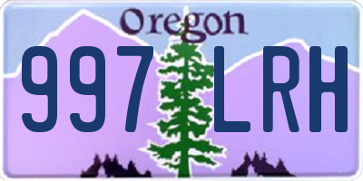 OR license plate 997LRH