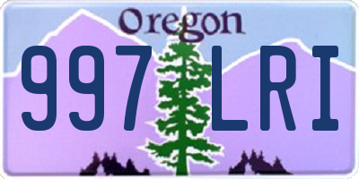 OR license plate 997LRI