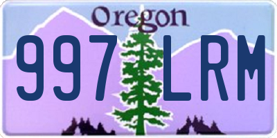 OR license plate 997LRM
