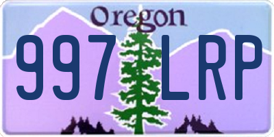 OR license plate 997LRP