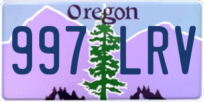 OR license plate 997LRV