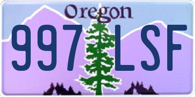 OR license plate 997LSF