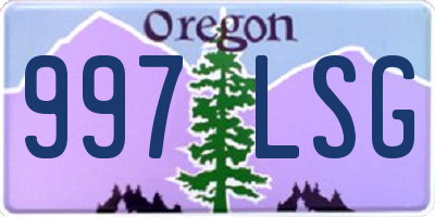 OR license plate 997LSG