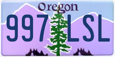 OR license plate 997LSL