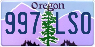 OR license plate 997LSO