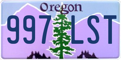 OR license plate 997LST