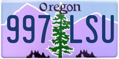 OR license plate 997LSU