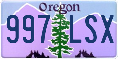 OR license plate 997LSX