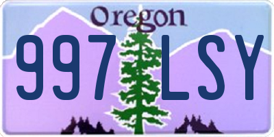 OR license plate 997LSY