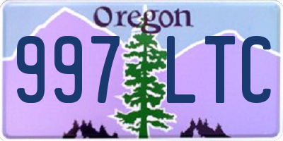 OR license plate 997LTC