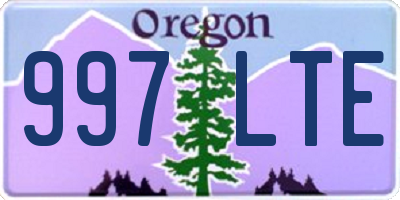 OR license plate 997LTE