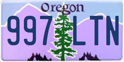 OR license plate 997LTN