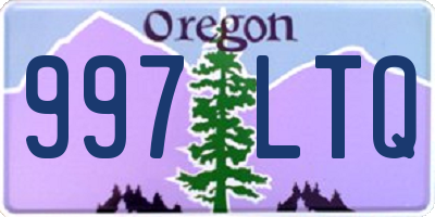 OR license plate 997LTQ