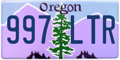 OR license plate 997LTR