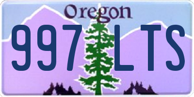 OR license plate 997LTS