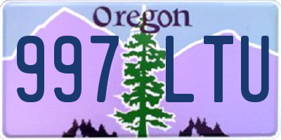 OR license plate 997LTU