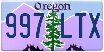 OR license plate 997LTX