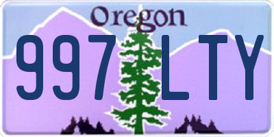 OR license plate 997LTY