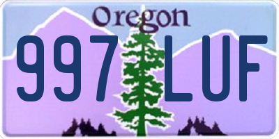 OR license plate 997LUF