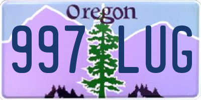 OR license plate 997LUG