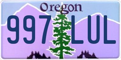 OR license plate 997LUL