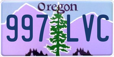 OR license plate 997LVC