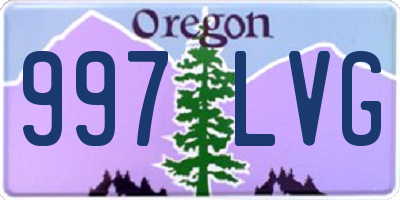 OR license plate 997LVG