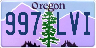 OR license plate 997LVI