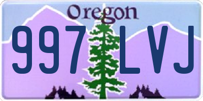 OR license plate 997LVJ