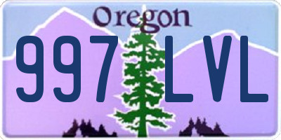 OR license plate 997LVL