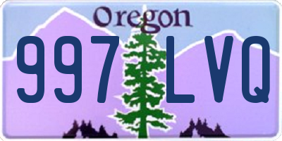 OR license plate 997LVQ