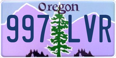 OR license plate 997LVR