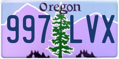 OR license plate 997LVX
