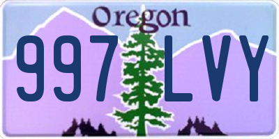 OR license plate 997LVY