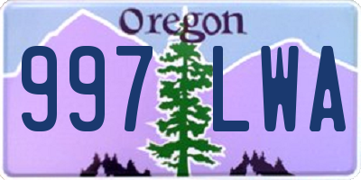 OR license plate 997LWA