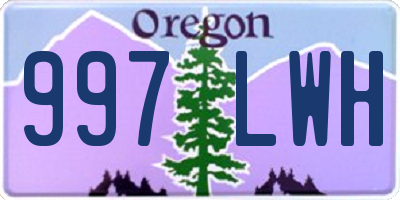 OR license plate 997LWH