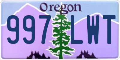 OR license plate 997LWT