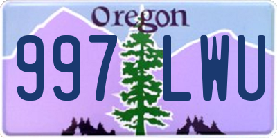 OR license plate 997LWU