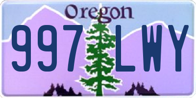 OR license plate 997LWY