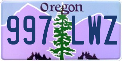 OR license plate 997LWZ