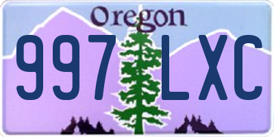 OR license plate 997LXC