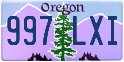 OR license plate 997LXI