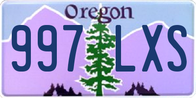 OR license plate 997LXS