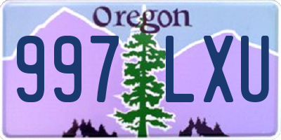 OR license plate 997LXU